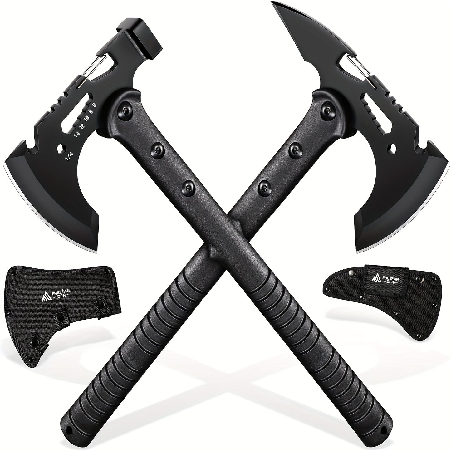 Outdoor Axe Set 2Pc Camping Hatchet Hiking Bottle Opener