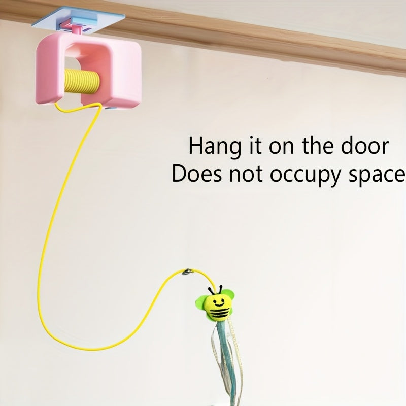 2025 Cat Yo Yo With Pendants Smart Retractable Hanging Toy For Cats Replaceable Tail And Easy Door Installation