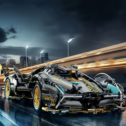 1300+ ABS Building Block - High-Tech Supercar Model - Cool Sports Collectible Toys - Christmas Gifts, Birthday Surprises, Halloween, Valentine's Day Gifts - The Best Birthday Gifts For Boys