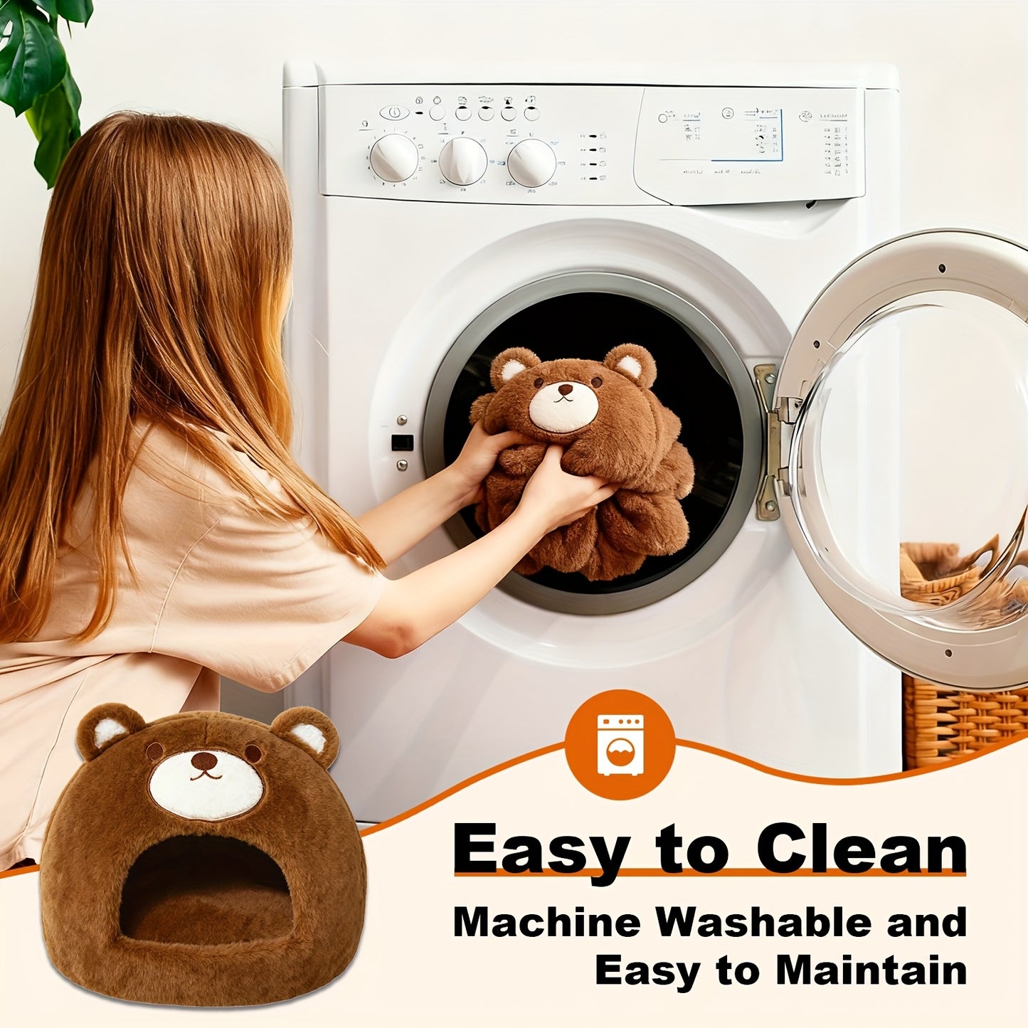 Indoor Cat Beds For Cats And Kittens Portable Cat Cave Bed With Removable Washable Cushion Thickened Pet House Hideaway