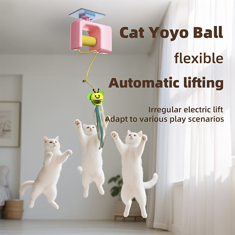 2025 Cat Yo Yo With Pendants Smart Retractable Hanging Toy For Cats Replaceable Tail And Easy Door Installation