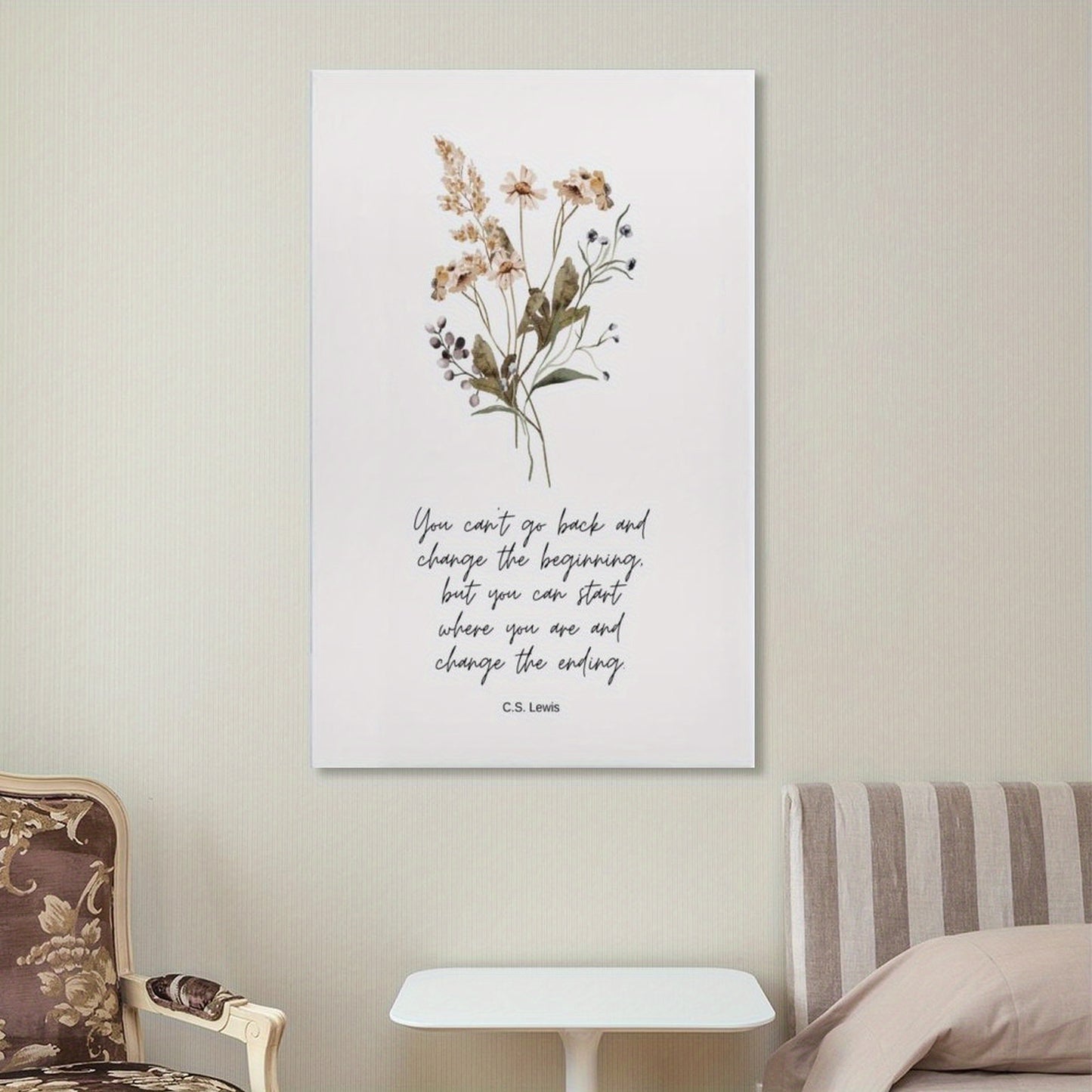 CS Lewis Quote Wall Art Black And White Typography Poster
