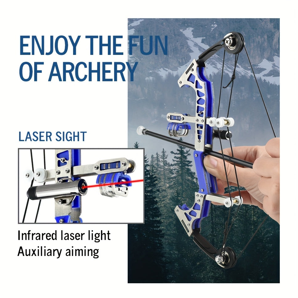 Compact Power Stainless Steel Mini Bow Kit For Archery Practice