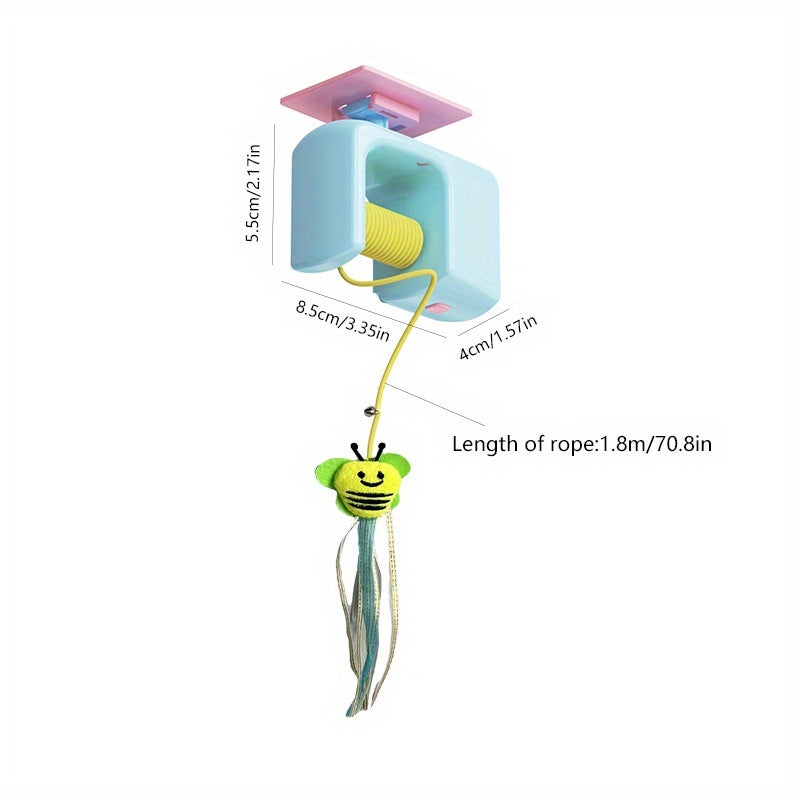 2025 Cat Yo Yo With Pendants Smart Retractable Hanging Toy For Cats Replaceable Tail And Easy Door Installation